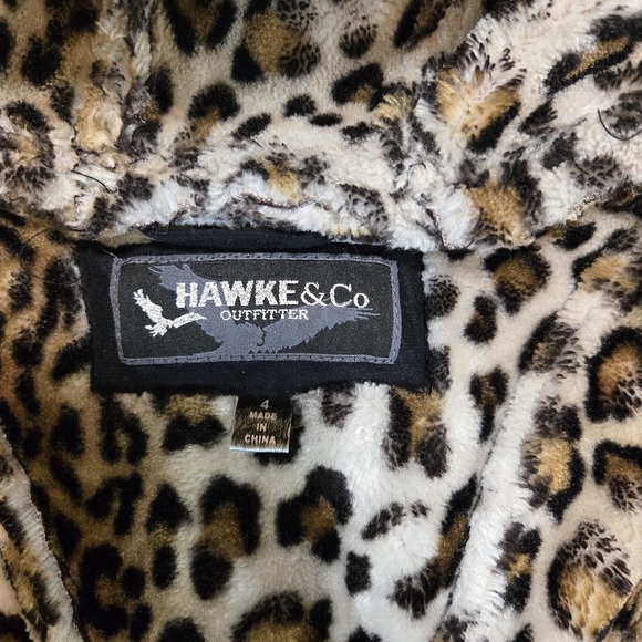Hawke & Co Black Toddler Jacket with Leopard Trim - Picture 3 of 11